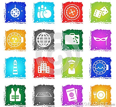 Cruise simply icons Stock Photo