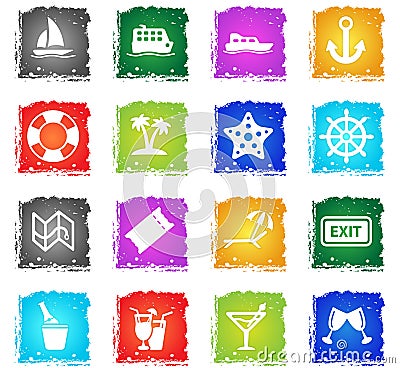 Cruise simply icons Stock Photo