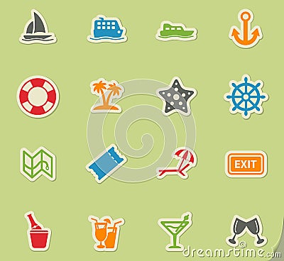 Cruise simply icons Stock Photo