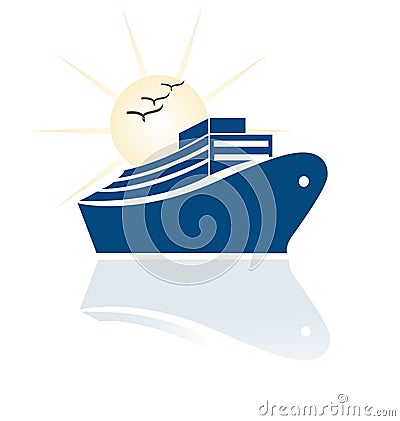 Cruise Travel Icon Vector Illustration