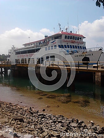 Cruiseferry or ship Ferry inter-island transportation indonesia Editorial Stock Photo
