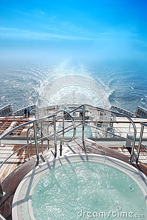 Cruising under a blue sky Stock Photo