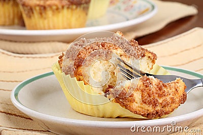 Crumb Cake Muffin Stock Photo