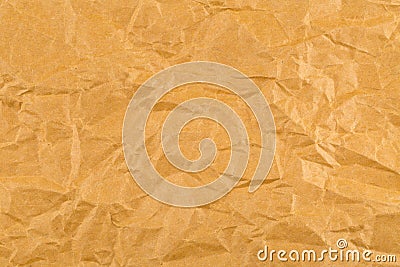 Crumbled brown empty, clean paper texture Stock Photo