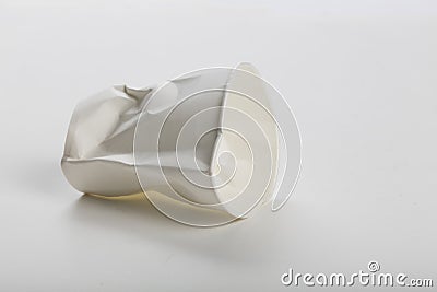 Crumbled white Paper cup Stock Photo