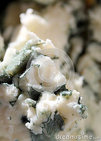 Crumbly blue cheese Stock Photo