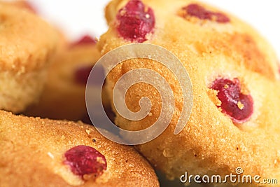 Crumbly homemade cookies with filling. Stock Photo