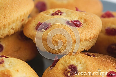 Crumbly homemade cookies with filling. Stock Photo