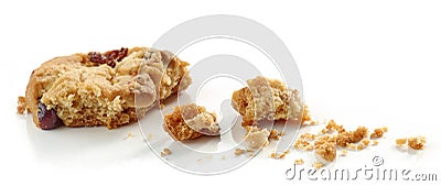 Crumbs of cookie macro Stock Photo