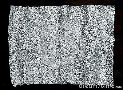 Crumpled aluminum foil Stock Photo