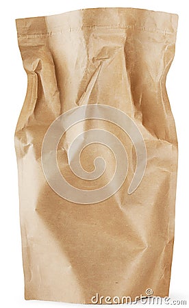 Crumpled cardboard package Stock Photo