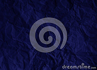 Crumpled dark blue paper texture background Stock Photo