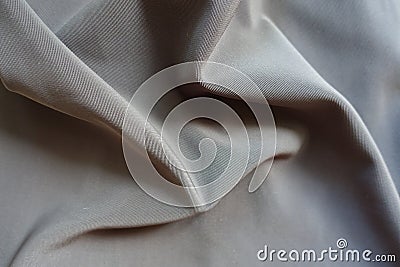 Crumpled dark grey viscose, cotton and polyester fabric Stock Photo