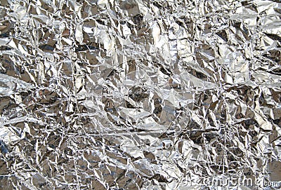 Crumpled Foil Stock Photo