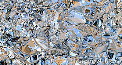 Crumpled Foil Stock Photo