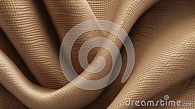 crumpled jute hessian sackcloth canvas woven texture pattern background Stock Photo