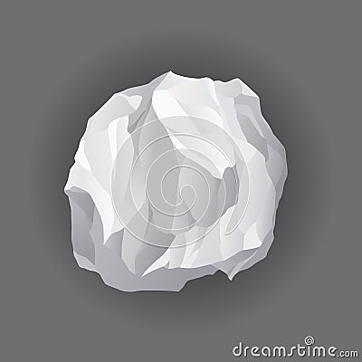 Crumpled paper balls icon. Mistake in document or realistic wrinkled page. Realistic garbage, bad idea symbol. Crushed Vector Illustration
