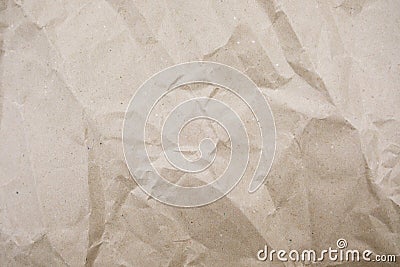 Crumpled paper texture for background. Rumpled kraft paper with copy space Stock Photo