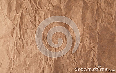 Crumpled recycled brown paper texture Stock Photo