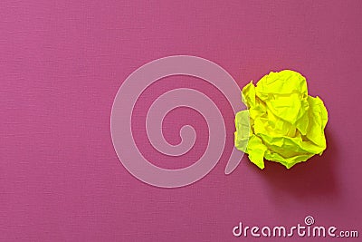 Crumpled sheet of paper on bright background Stock Photo