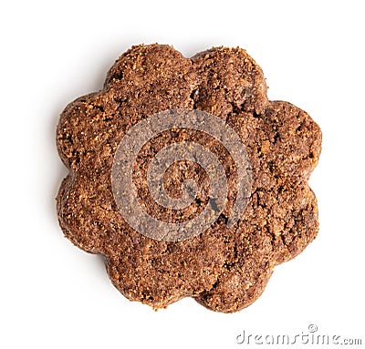 Crunchy chocolate biscuits shape flower Stock Photo