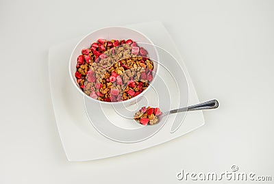 Crunchy corn flakes Stock Photo