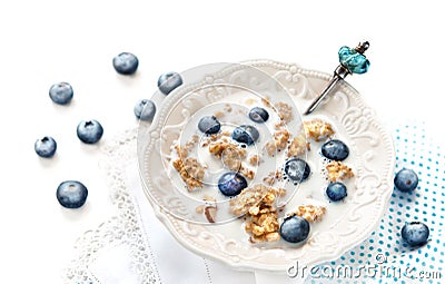 Crunchy muesli Stock Photo