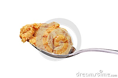 Crunchy peanut butter Stock Photo