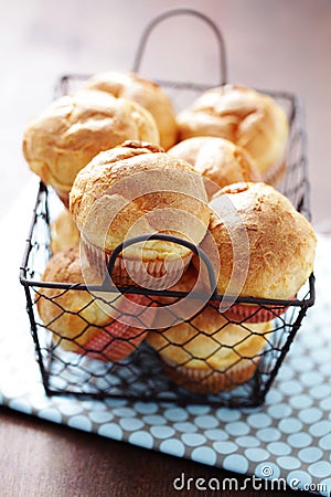 Crunchy popovers Stock Photo