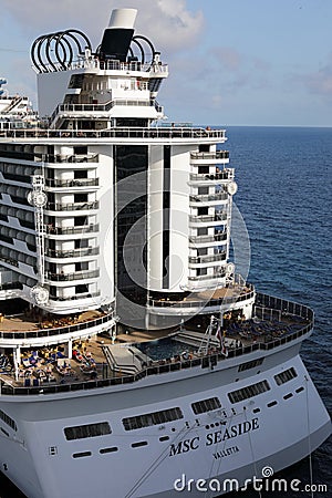 Cruse Ship MSC Seaside. Editorial Stock Photo