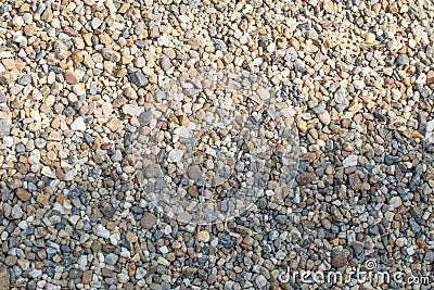 Crushed granite and pebble gravel texture Stock Photo