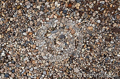 Crushed granite and pebble gravel texture Stock Photo