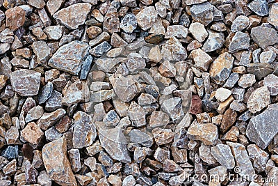 Crushed Gravel background Stock Photo