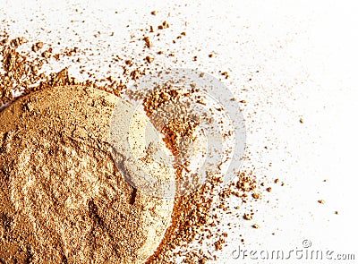 crushed make-up products - beauty and cosmetics styled concept Stock Photo