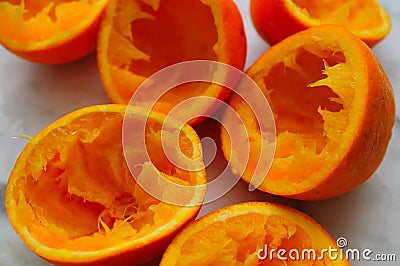 Crushed Oranges Stock Photo