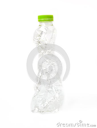 Crushed water bottle Stock Photo