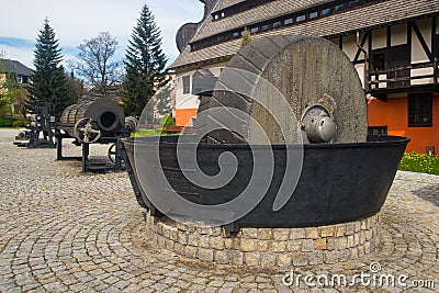 Crusher near paper mill in Duszniki Zdroj in Poland Editorial Stock Photo