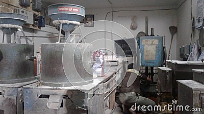 Crushing machines for Wheet, Rice, Seeds etc Editorial Stock Photo