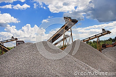 Crushing and screening plant Stock Photo