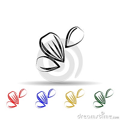 Crustaceans, fruit, sunflower multi color icon. Simple thin line, outline vector of crustaceans icons for ui and ux, website or Stock Photo