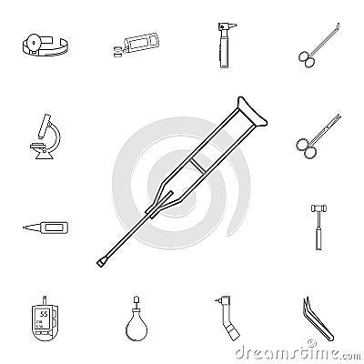 crutch line icon. Detailed set of medicine tools. Premium graphic design. One of the collection icons for websites, web design, mo Stock Photo