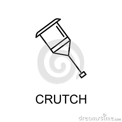 crutch line icon. Element of medicine icon with name for mobile concept and web apps. Thin line crutch icon can be used for web Stock Photo