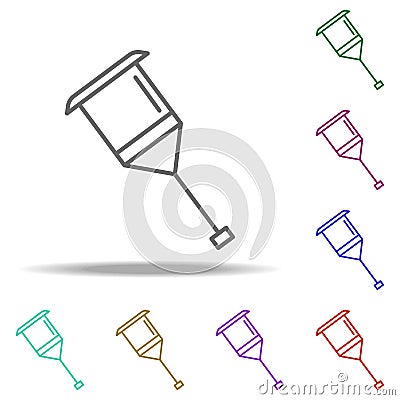 crutch line icon. Elements of Medicine in multi color style icons. Simple icon for websites, web design, mobile app, info graphics Stock Photo
