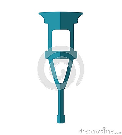 Crutch medical isolated icon Vector Illustration