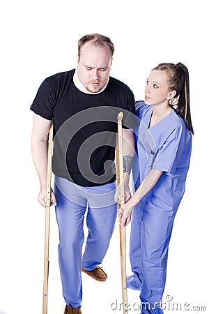 Crutches Stock Photo