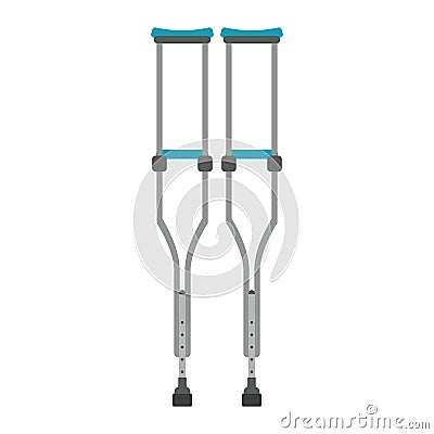 Crutches disabled support icon Vector Illustration