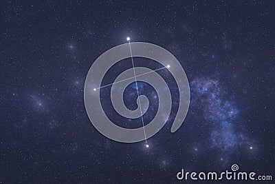 Crux constellation in outer space Stock Photo