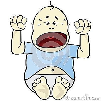 Crying baby Vector Illustration