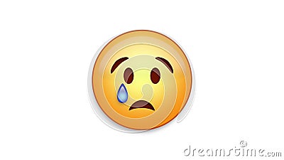 Crying Emoji with Luma Matte Stock Photo