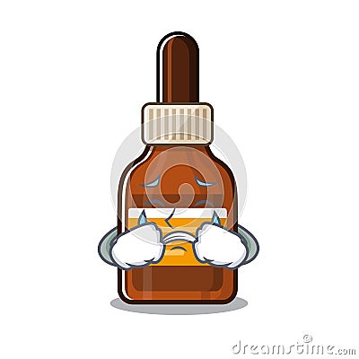 Crying iodine in the character medicine box Vector Illustration